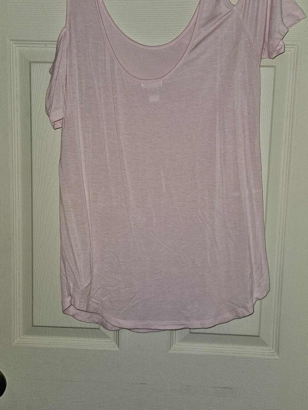Women's Scoop Neck Short Sleeve Tee - Light Pink